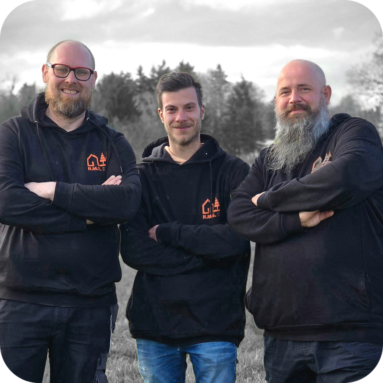 Ein Teil des Teams der RMS Haus und Garten GmbH – Spezialisten für Sanierung, Renovierung und Garten- und Landschaftsbau im Raum Neuwied